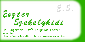 eszter szekelyhidi business card